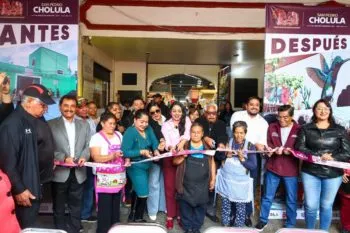 Tonantzin Fernández entrega rehabilitación del mercado Cosme del Razo en San Pedro Cholula