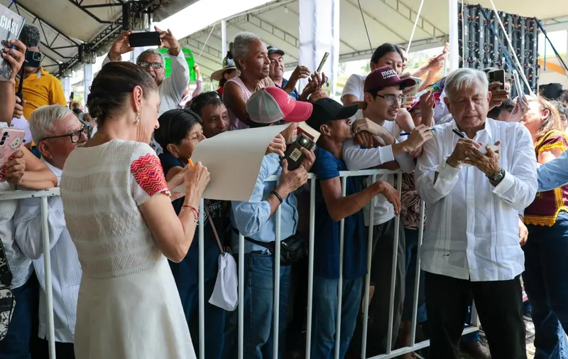 Sheinbaum y Obrador.