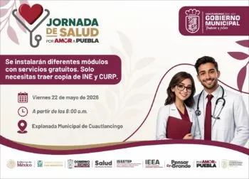 Cuautlancingo realizará Mega Jornada de Salud “Por Amor a Puebla” con servicios médicos gratuitos y cirugías