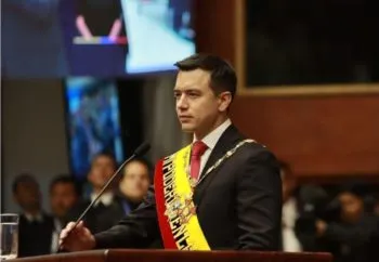 Verónica Abad, vicepresidenta de Ecuador, denuncia a Daniel Noboa por violencia política