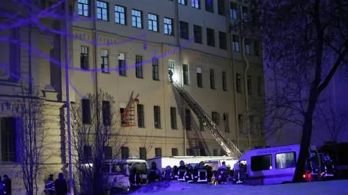 Edificio universitario colapsa en San Petersburgo, Rusia