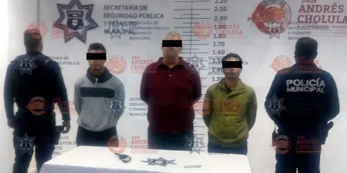 Elementos de la SSPTM detienen a tres masculinos por tentativa de robo