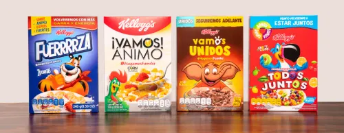Kellogg lanza edición especial de sus empaques de cereal con mensajes de aliento para sus consumidor