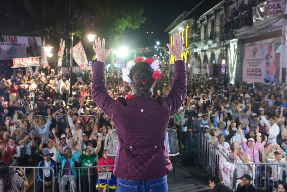 Claudia Sheinbaum en Huauchinango