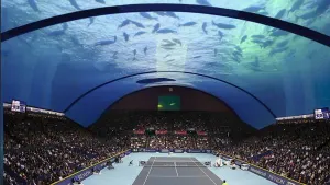 Conoce la primera cancha de tenis bajo el agua