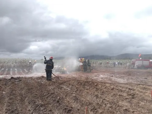 Liquidan fuego controlado por fuga de gas en Ocotitlán: Protección Civil Estatal