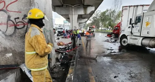 Choque en la México-Puebla deja 6 heridos y caos vehicular