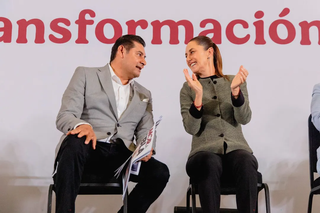 Claudia Sheinbaum y Alejandro Armenta, presidenta de México y gobernador de Puebla