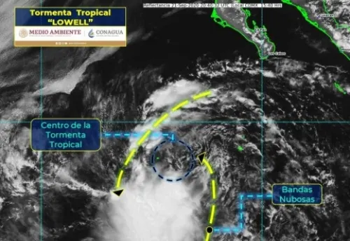 Se forma la tormenta tropical ‘Lowell’ en el Pacífico