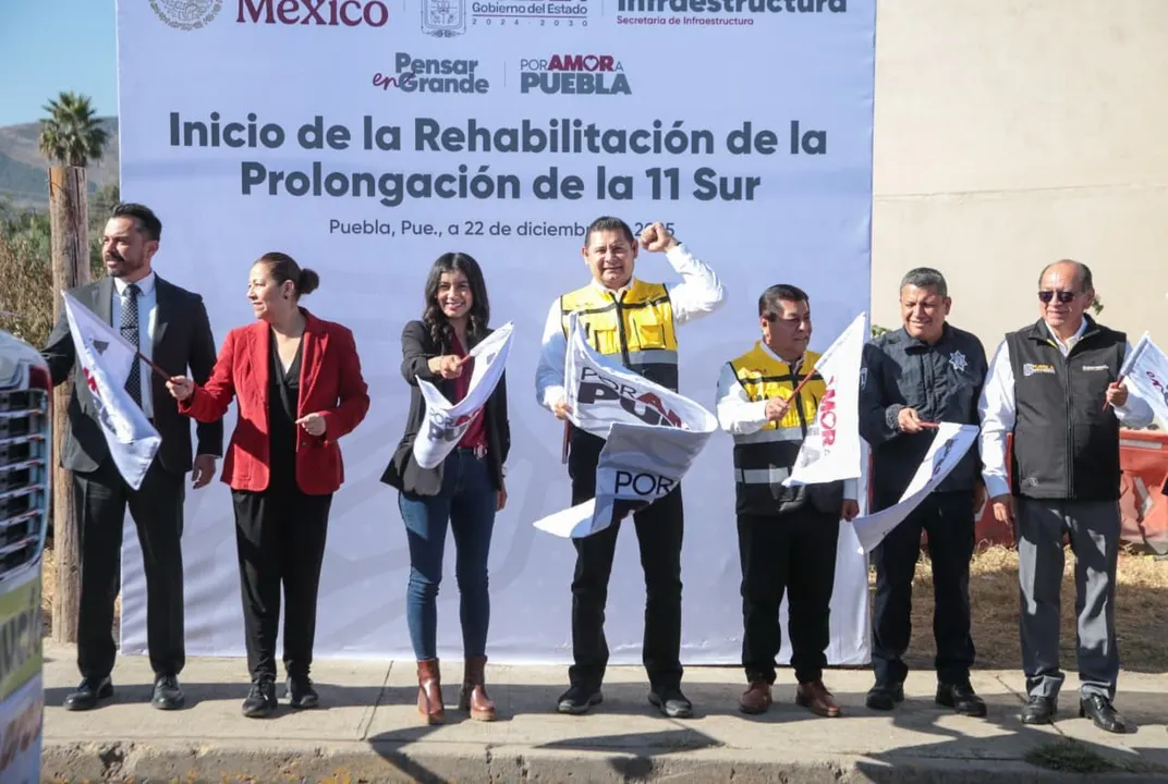 Rehabilitación de la Prolongación de la 11 Sur mejorará conectividad y movilidad en Puebla