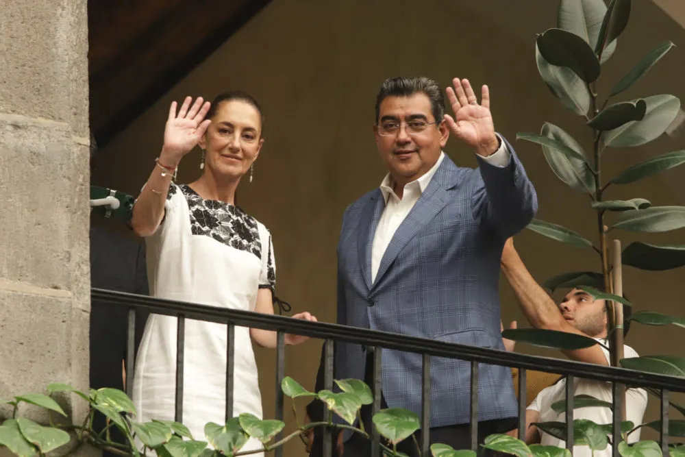 Claudia Sheinbaum y Sergio Salomón Céspedes