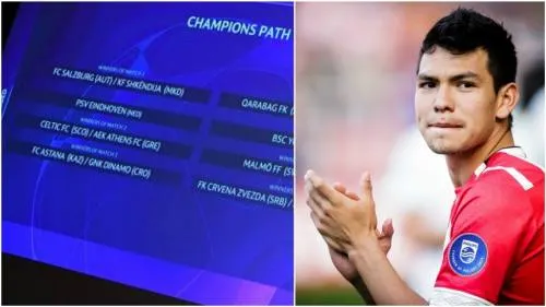 Hirving Lozano se enfrentará a uno de estos dos equipos en Champions