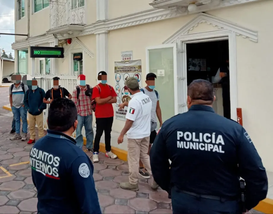 Policía municipal rescató a 16 migrantes provenientes de Nicaragua