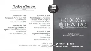 IMACP abre cartelera para los miércoles de teatro
