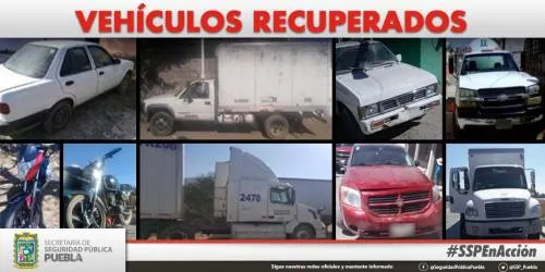 La SSP recuperó 17 vehículos con reporte de robo