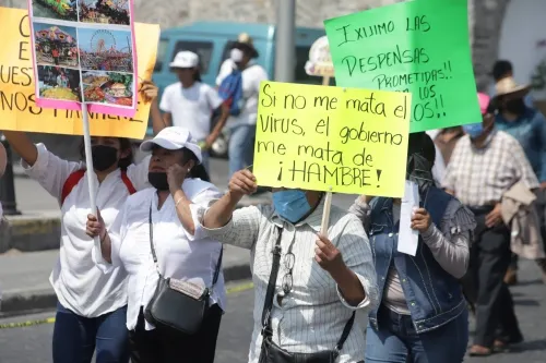 Ferieros piden apoyos a Claudia Rivera Vivanco