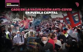 Esperas de 5 horas y abuelitos desmayados: día 1 de la vacunación en Puebla capital