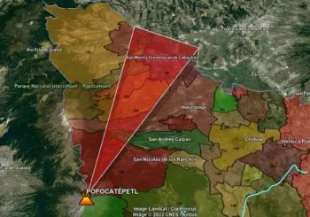 Autoridades estatales y municipales cercan accesos al volcán Popocatépetl debido a la constante actividad