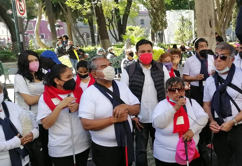Manifestación personas ciegas