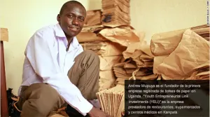 Andrew Mupuya creó un imperio con bolsas de papel