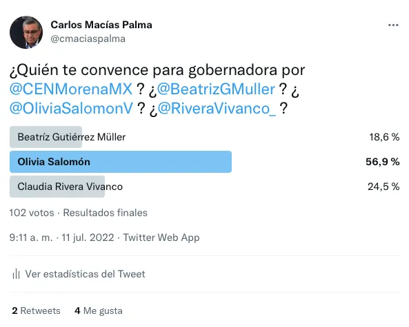 Olivia, aniquila a esposa de AMLO