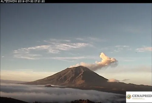 Monitoreo permanente a la actividad del volcán Popocatépetl: PC estatal