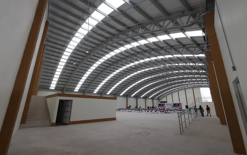 Sergio Salomón Céspedes inaugura el auditorio en San Andrés Cacaloapan
