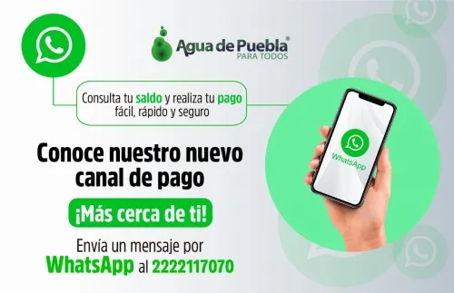 Mensaje de WhatsApp, la nueva opción para Consultar tu saldo y Pagar el agua, sin salir de casa