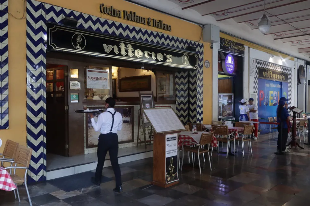 Restaurantes de los portales de Puebla