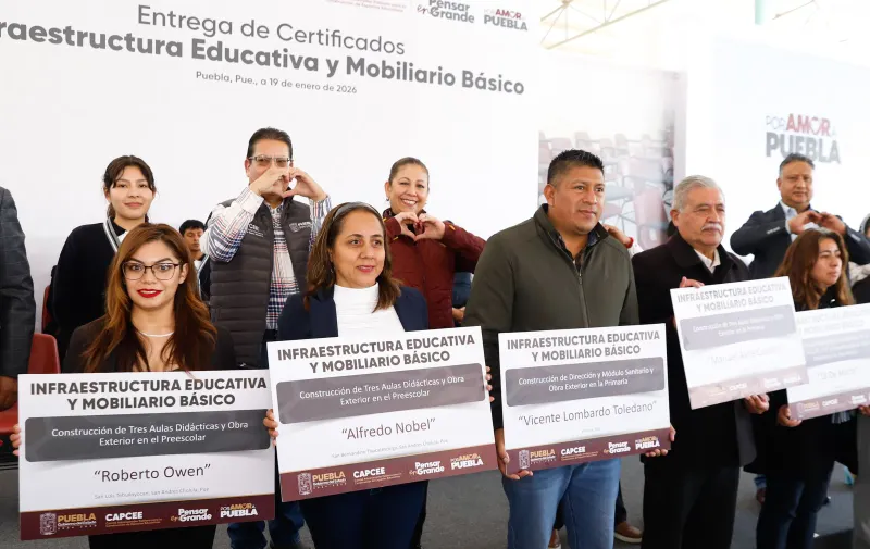 Puebla impulsa educación con inversión histórica en infraestructura y mobiliario escolar