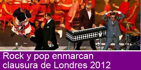 Rock y pop enmarcan clausura de Londres 2012