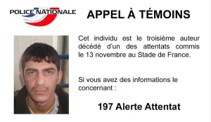 Difunde Francia imagen de otro kamikaze muerto el 13N