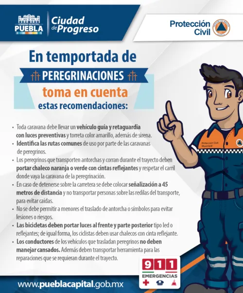 Protección Civil emite recomendaciones ante el operativo Peregrino Seguro 2017