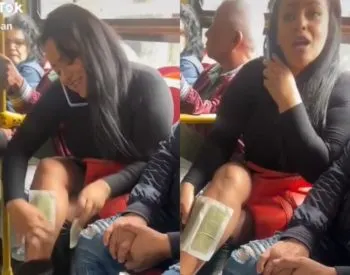 Se vuelve viral mujer que se depila las piernas en pleno transporte público