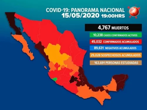 Asciende a 4 mil 767 la cifra de muertos por Covid-19 en México
