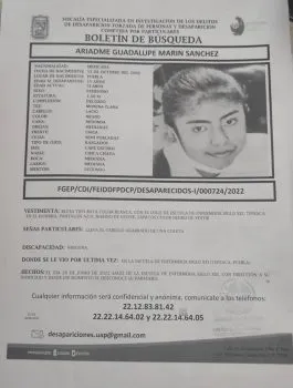 Ahora desaparece quinceañera en cercanías de La Cuchilla