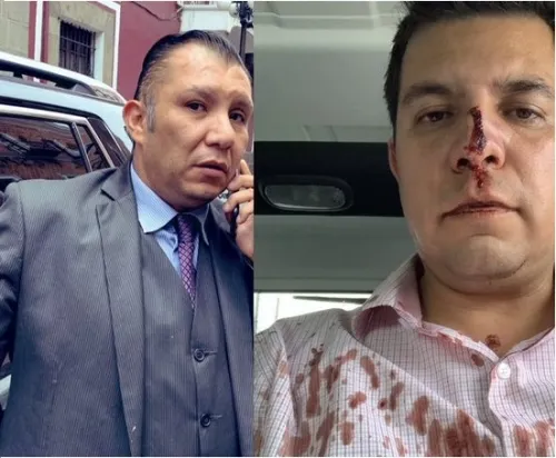 Gestor externo del ayuntamiento de Puebla golpea y amenaza a automovilista