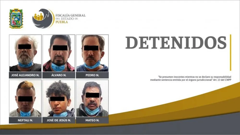 FGE en cateo a corralón detuvo a 6 hombres y aseguró droga y un arma