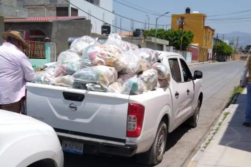 A vecinos de la junta auxiliar de San Francisco Totimehuacan no les ha llegado despensa