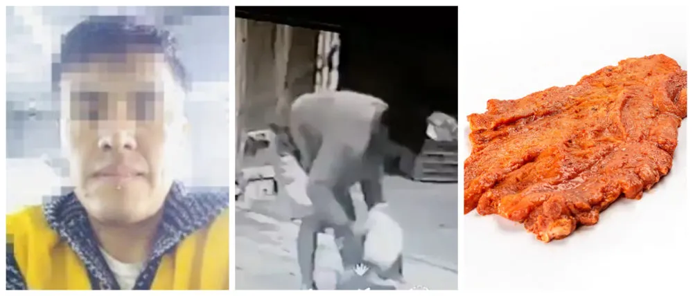 Foto caníbales y carne enchilada