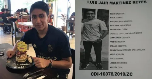 Piden ayuda para localizar a Luis Jair Martinez Reyes