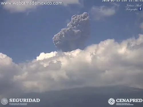 Continúa alerta del volcán Popocatépetl  en amarillo fase dos