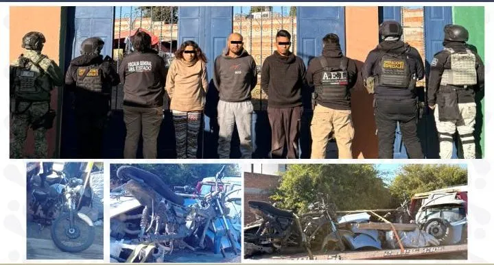 Cateo en Cuautlancingo desarticula banda dedicada al robo de motocicletas