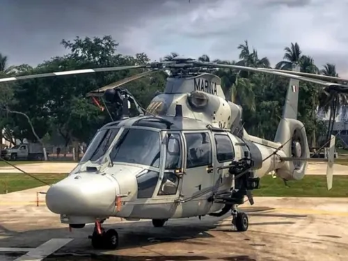 Cae helicóptero de la Semar en Veracruz; reportan al menos 7 muertos