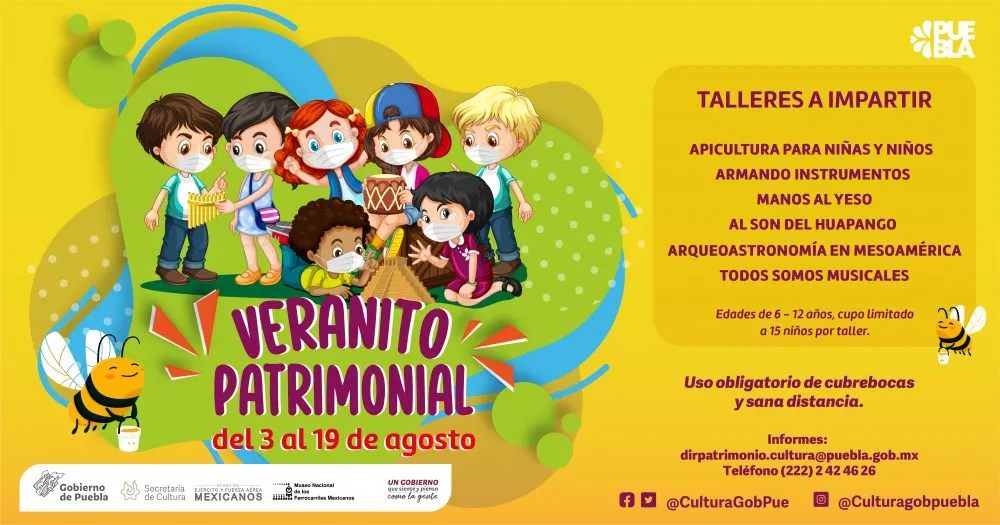Invita Cultura a talleres infantiles sobre el patrimonio poblano