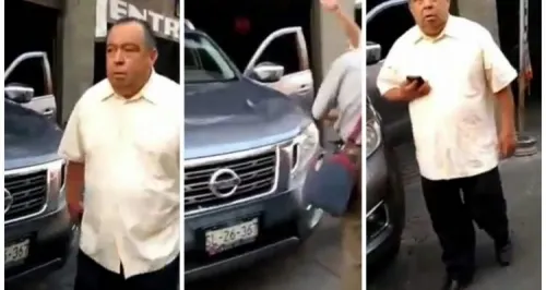 VIDEO: Párroco atropella a joven y pide que no hagan escándalo en el Centro Histórico