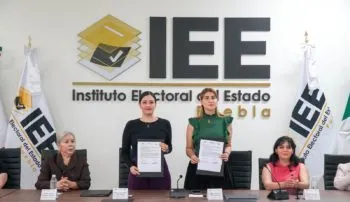 IEE celebra convenio de apoyo y colaboración con la Fiscalía de Puebla