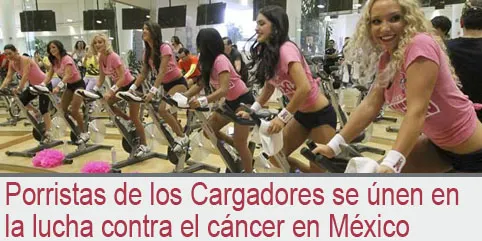 Porristas de los Cargadores se únen en la lucha contra el cáncer en México
