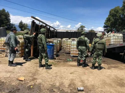 SSP y Sedena aseguraron más de 50 mil litros de hidrocarburo