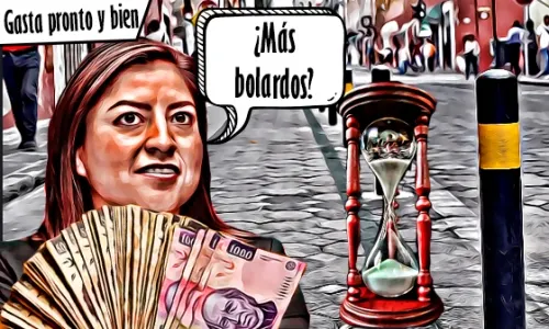 Claudia Rivera: tiene que gastar pronto y bien, antes de que el 2021 la alcance